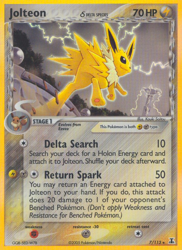 Jolteon δ (7/113) - Delta Species Pokémon Card