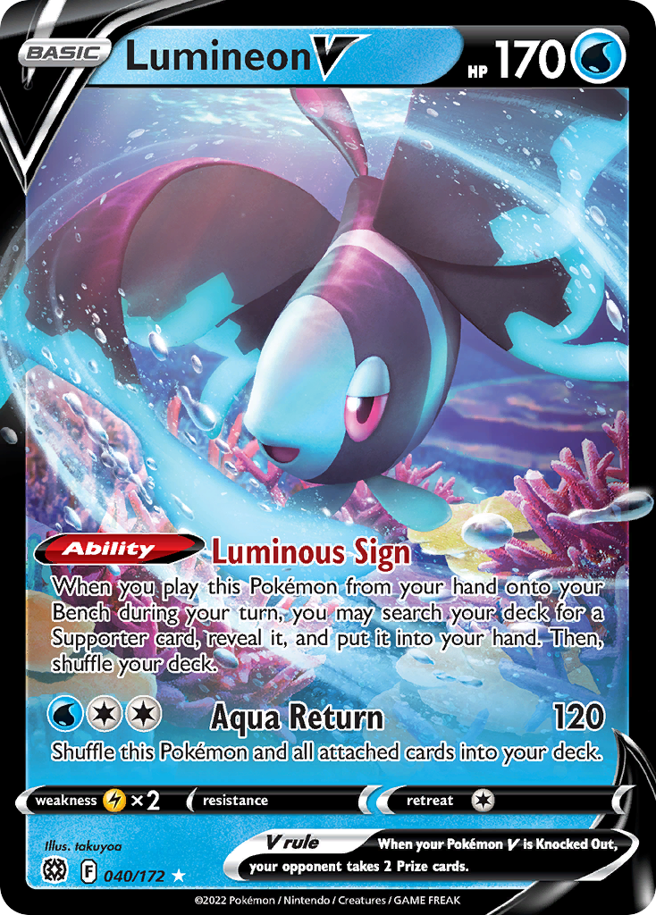 Lumineon V (40/172) - Brilliant Stars Pokémon Card