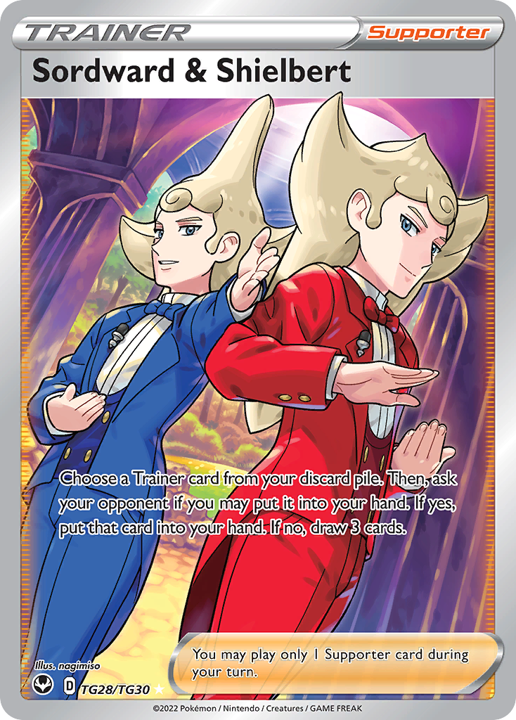 Sordward & Shielbert (Trainer: Supporter) (TG28) - Silver Tempest Trainer Gallery Pokémon Card