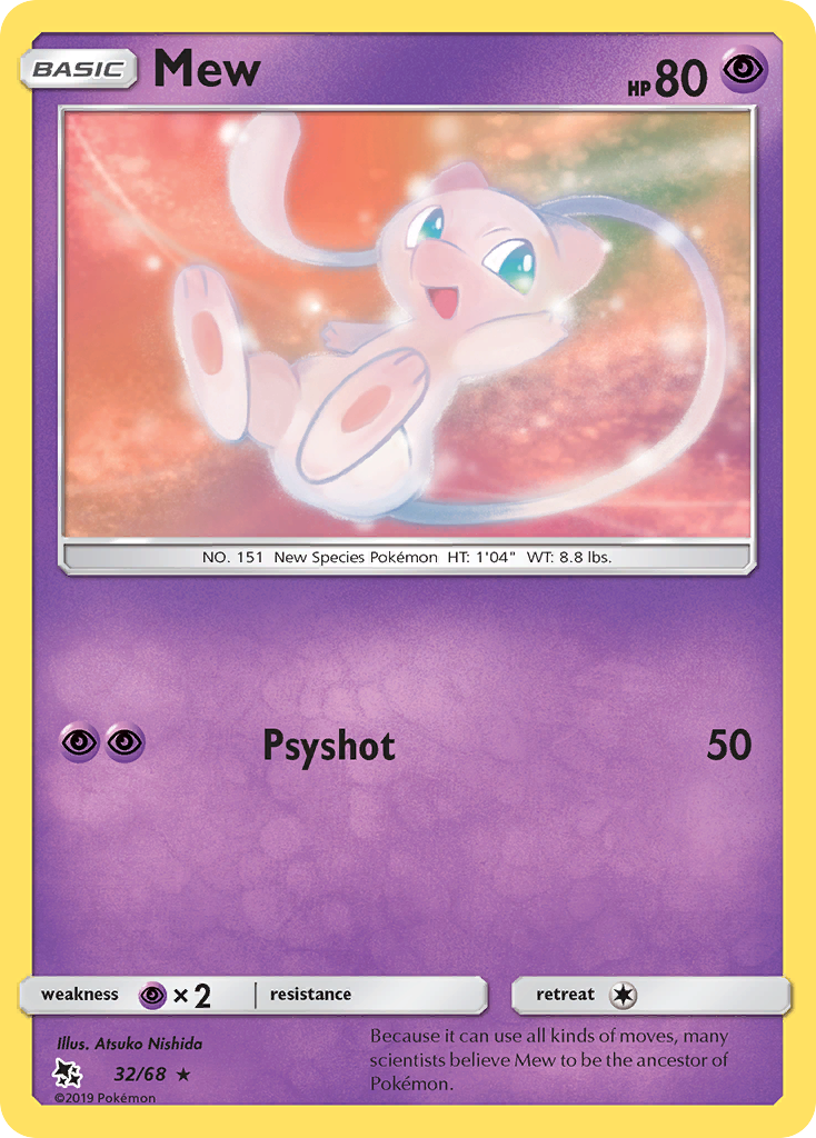 Mew (32/68) - Hidden Fates Pokémon Card