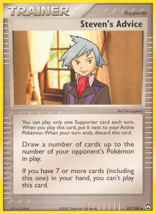 Steven's Advice (Trainer: Supporter) (83/108) - Power Keepers Pokémon Card