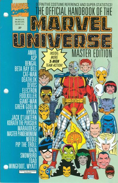 Official Handbook of the Marvel Universe Master Edition #27 Comic