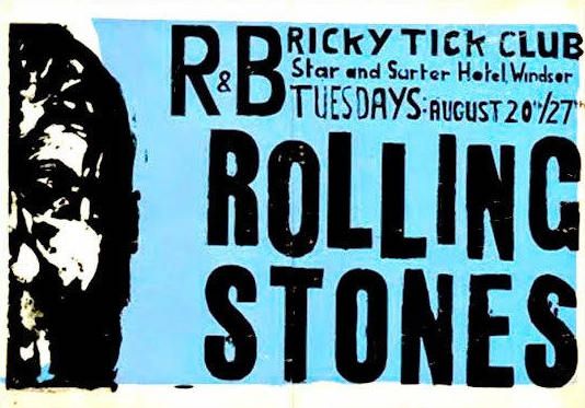 Rolling Stones Ricky Tick Club 1962 Concert Poster