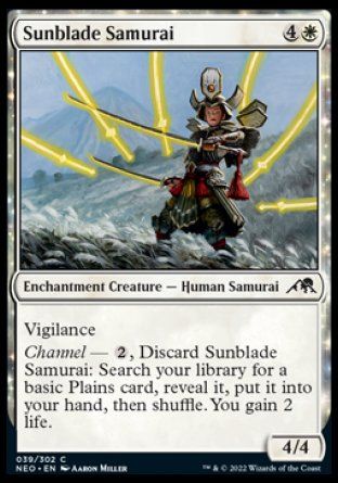 Sunblade Samurai (Kamigawa: Neon Dynasty) Trading Card