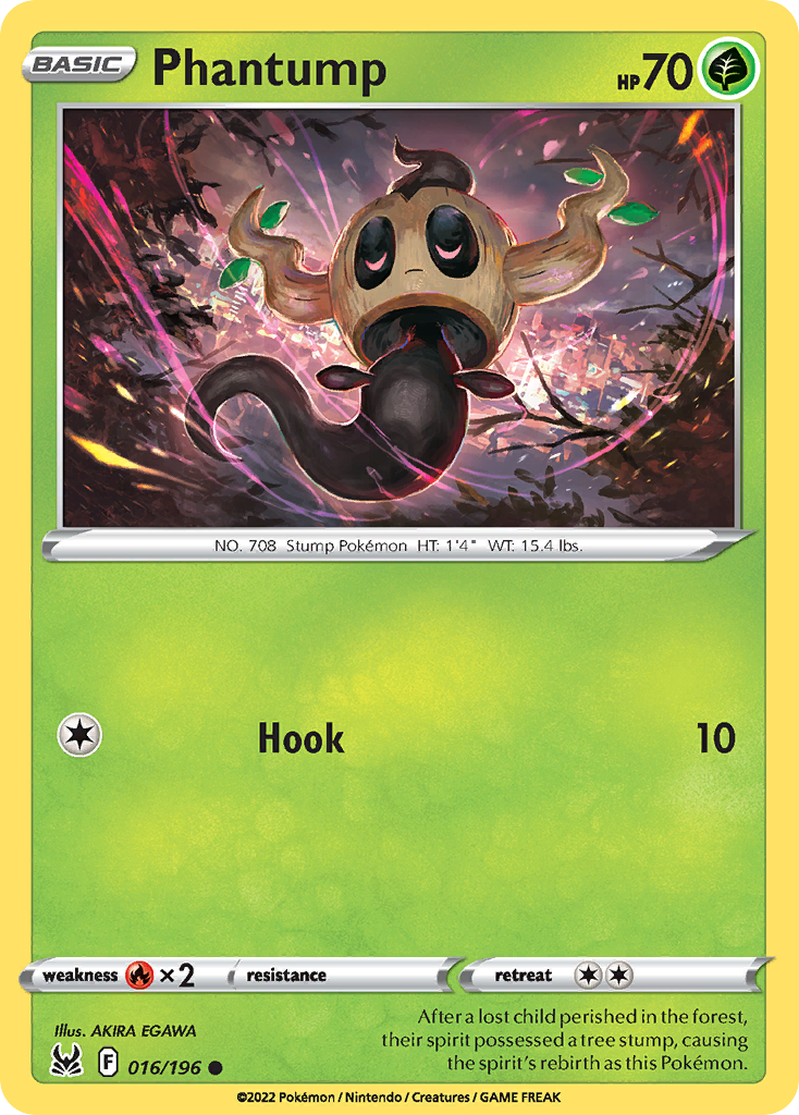 Phantump (16/196) - Lost Origin Pokémon Card