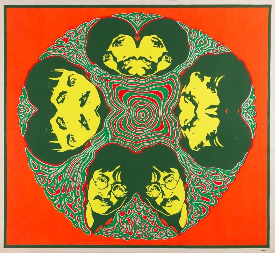 The Beatles Headshop Poster 1967 Concert Poster