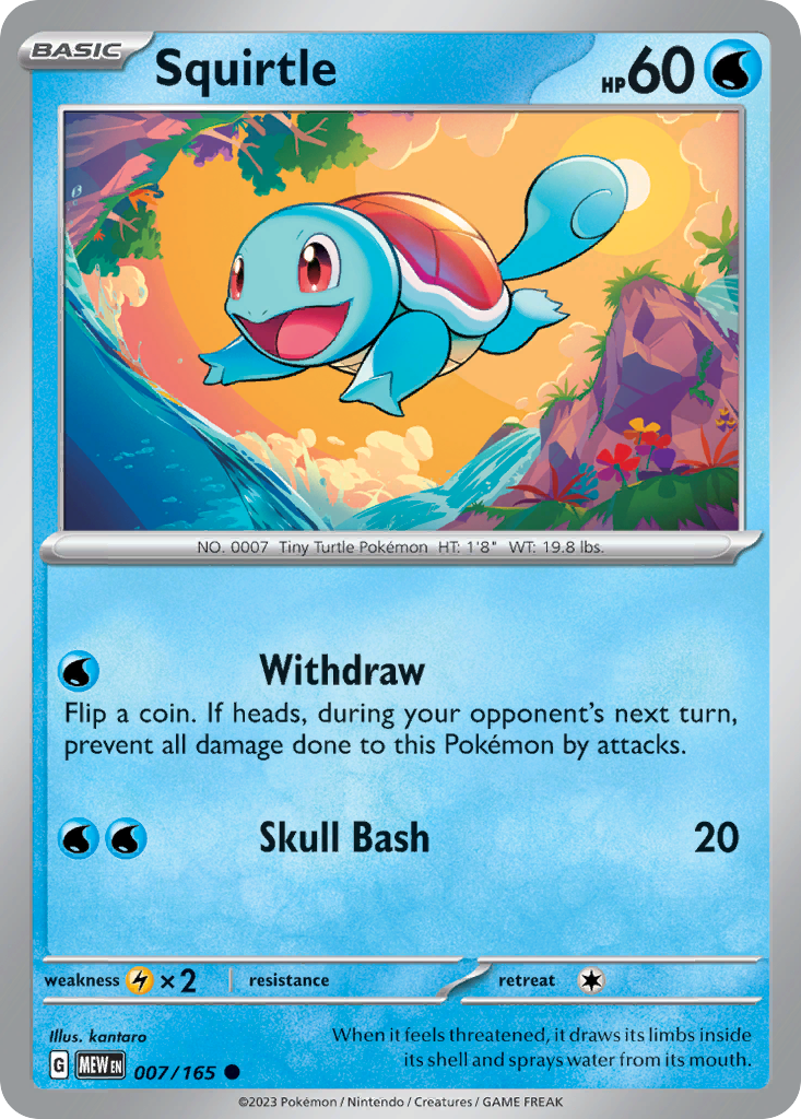 Squirtle (7/165) - 151 Pokémon Card