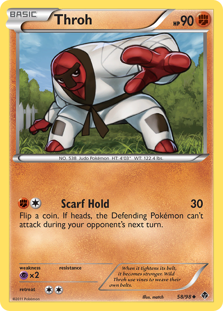 Throh (58/98) - Emerging Powers Pokémon Card