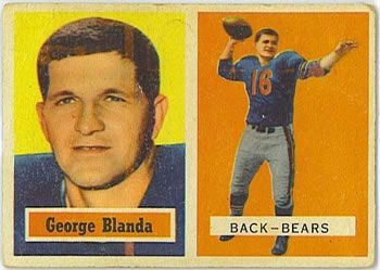 George Blanda 1957 Topps #31 Sports Card