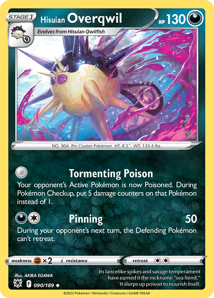 Hisuian Overqwil (90/189) - Astral Radiance Pokémon Card