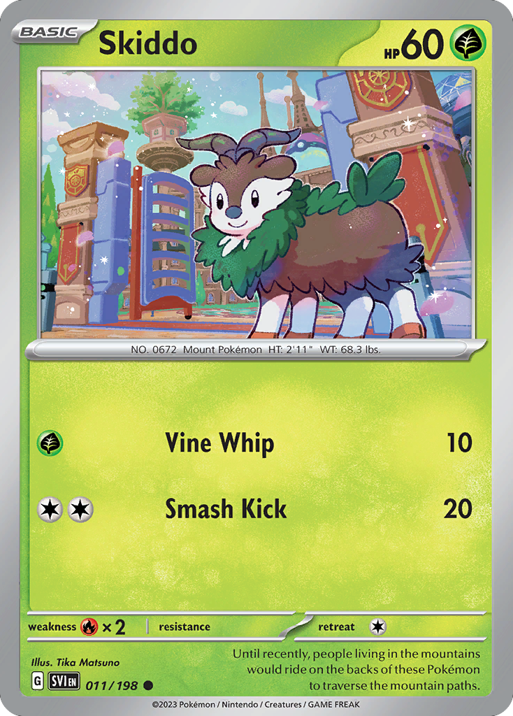 Skiddo (11/198) - Scarlet & Violet Pokémon Card