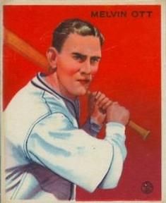 Mel Ott 1933 Goudey (R319) #207 Sports Card
