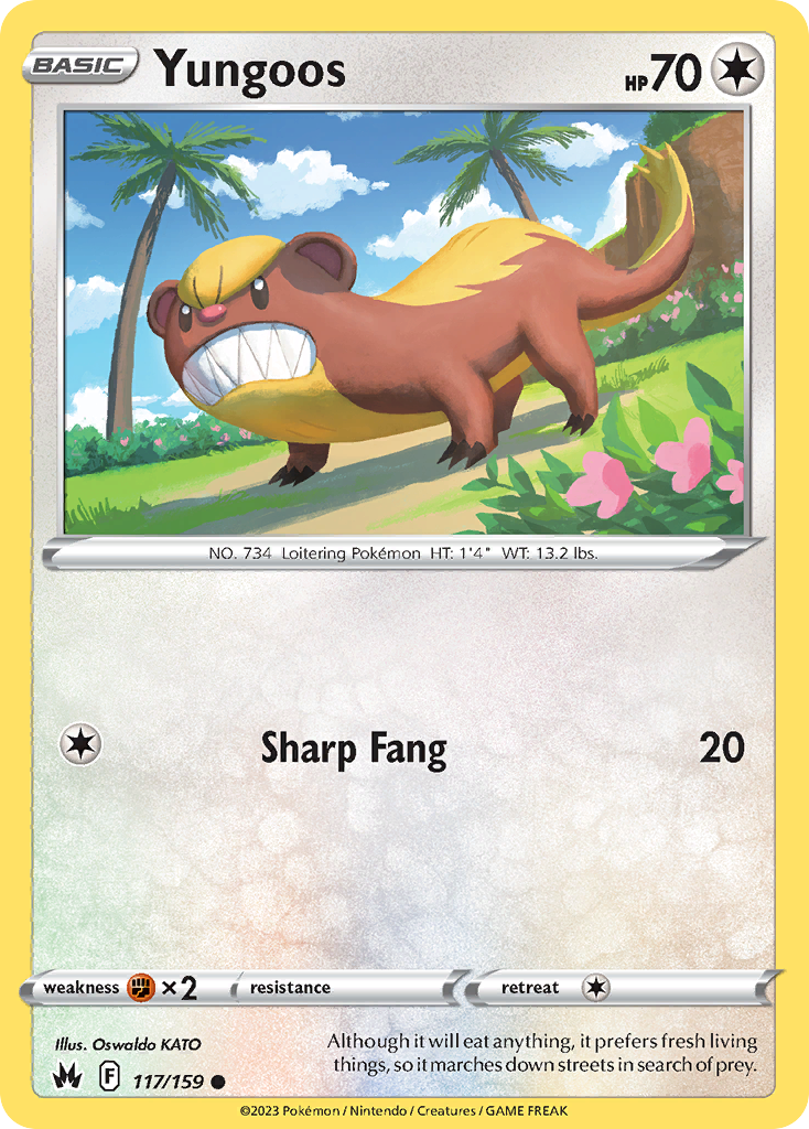 Yungoos (117/159) - Crown Zenith Pokémon Card