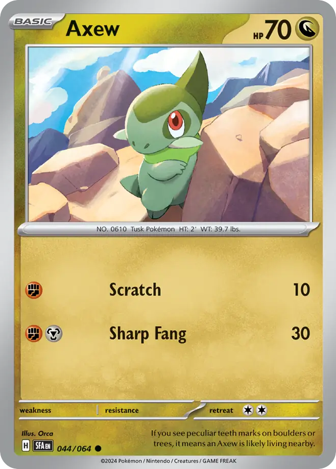 Axew (44/64) - Shrouded Fable Pokémon Card