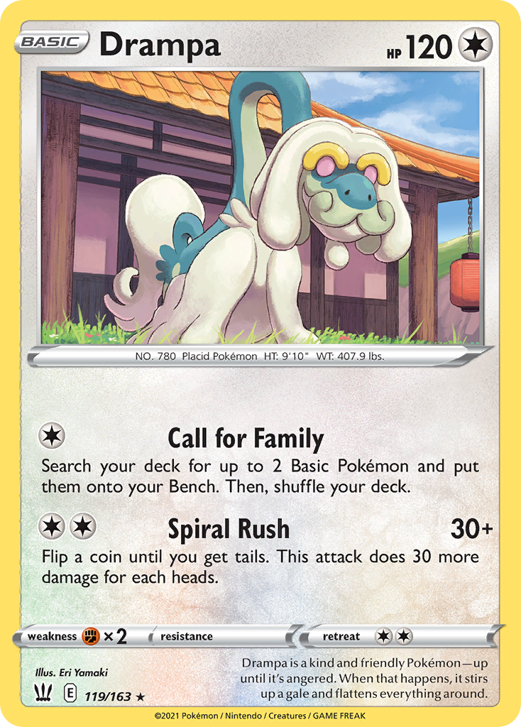 Drampa (119/163) - Battle Styles Pokémon Card