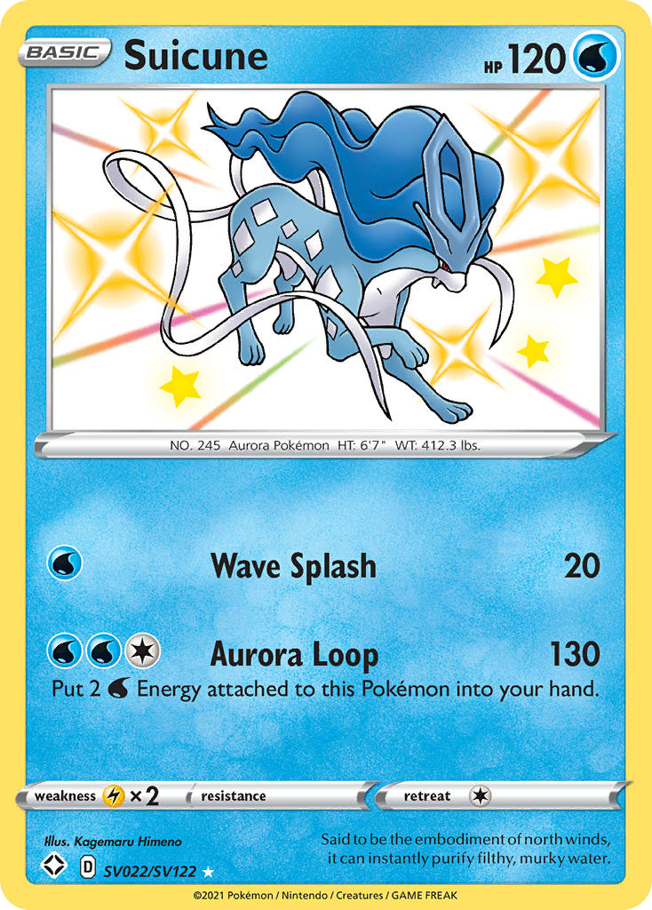 Suicune (SV022) - Shining Fates Shiny Vault Pokémon Card