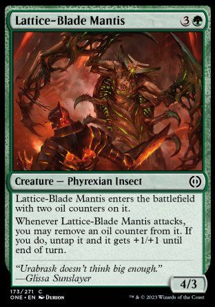 Lattice-Blade Mantis (Phyrexia: All Will Be One) Trading Card