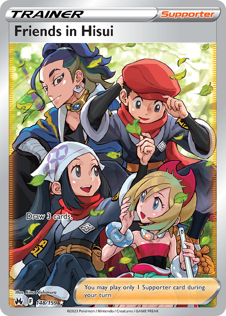 Friends in Hisui (Trainer: Supporter) (148/159) - Crown Zenith Pokémon Card