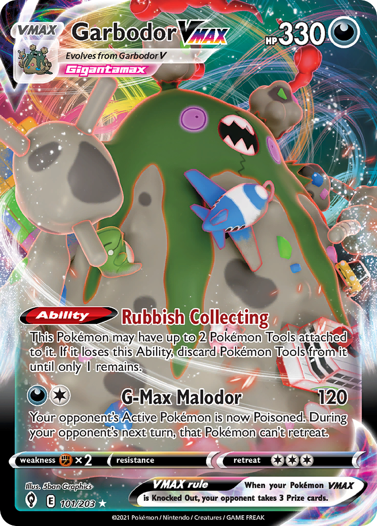 Garbodor VMAX (101/203) - Evolving Skies Pokémon Card