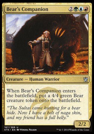 Bear's Companion (Khans of Tarkir) Trading Card