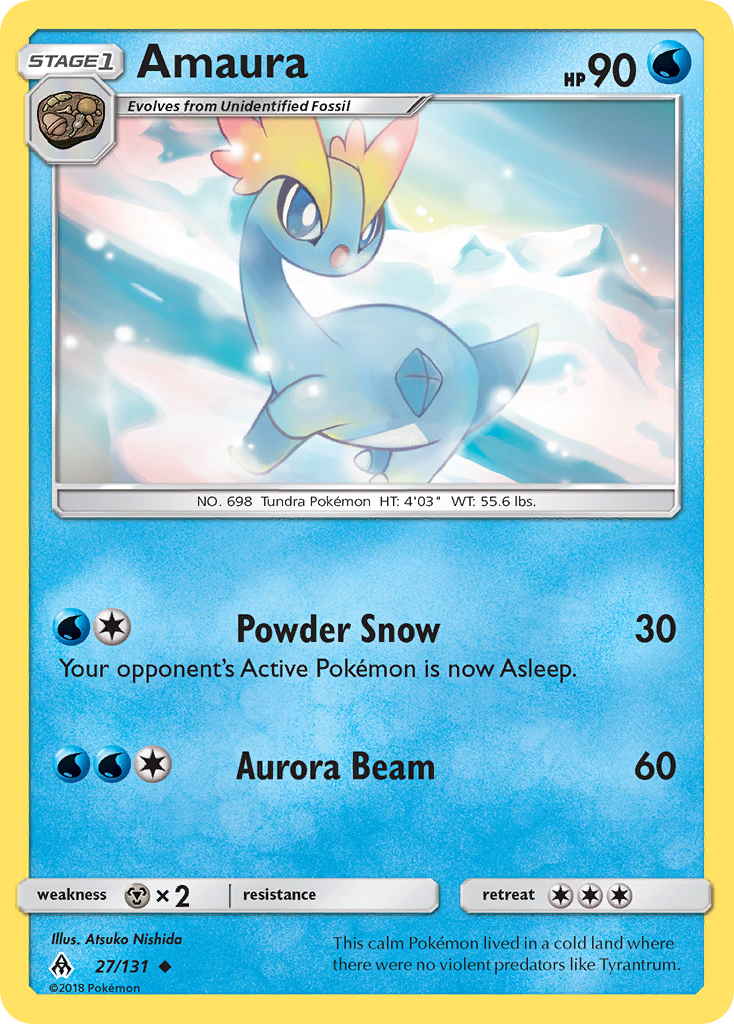 Amaura (27/131) - Forbidden Light Pokémon Card