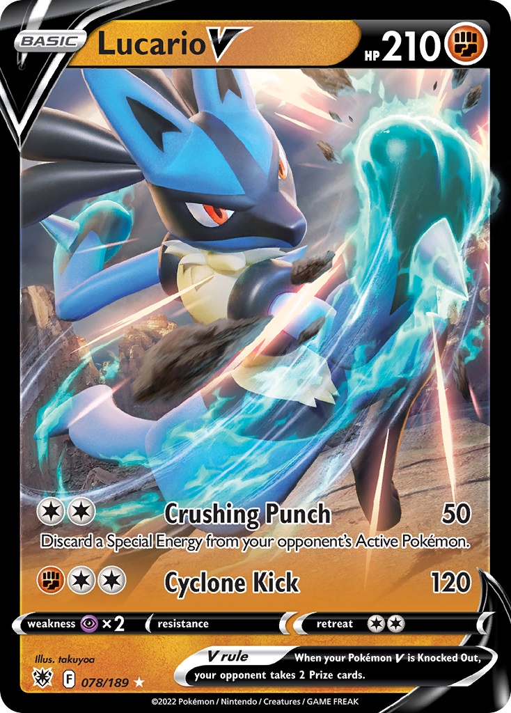 Lucario V (78/189) - Astral Radiance Pokémon Card