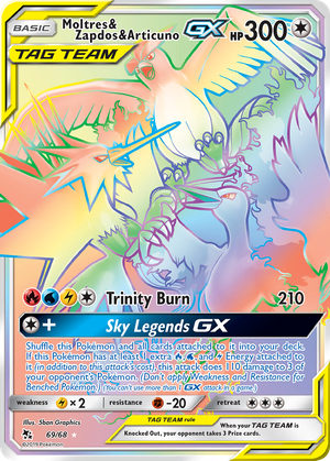 Moltres & Zapdos & Articuno GX (69/68) - Hidden Fates