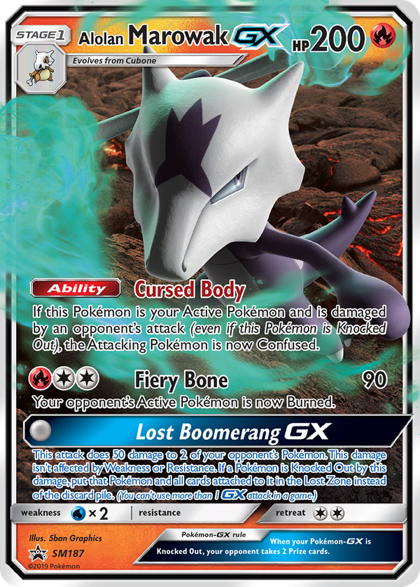 Alolan Marowak GX (SM187) - SM Black Star Promos