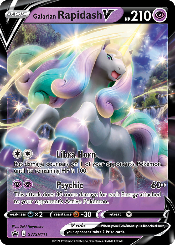 Galarian Rapidash V (SWSH111) - SWSH Black Star Promos Pokémon Card