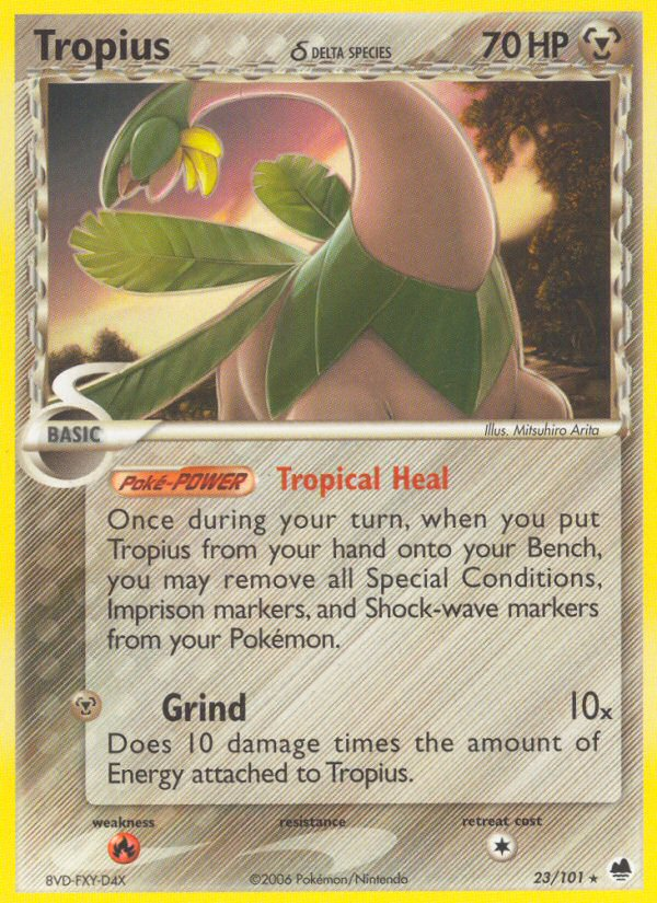 Tropius δ (23/101) - Dragon Frontiers Pokémon Card