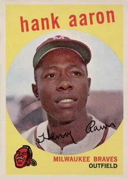 Hank Aaron 1959 Topps #380 Sports Card