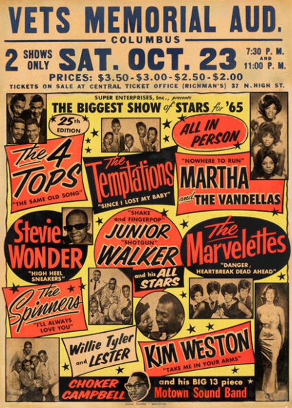 The Four Tops & Stevie Wonder Vets Memorial Auditorium 1965