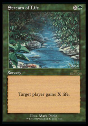 Stream of Life (Magic 30th Anniversary Edition - Old Frame) Trading Card