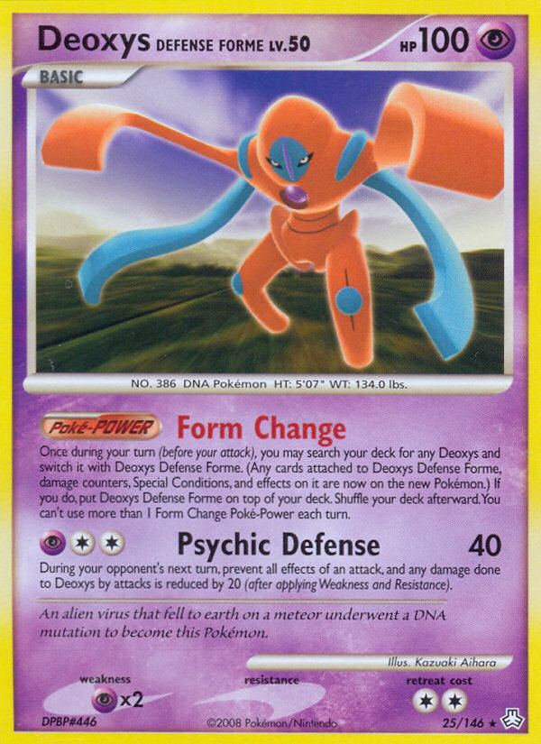 Deoxys Defense Forme Pokémon Card