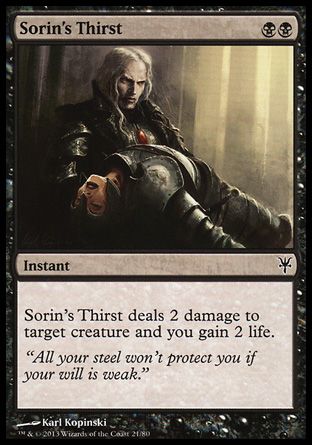 Sorin's Thirst (Sorin vs. Tibalt) Trading Card