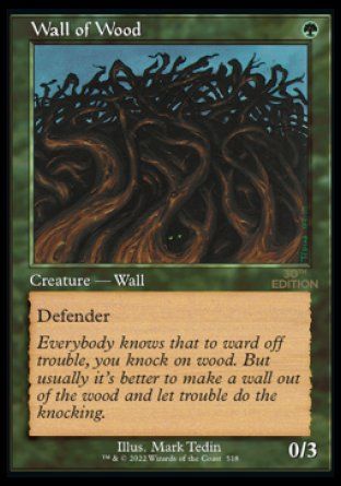 Wall of Wood (Magic 30th Anniversary Edition - Old Frame) Trading Card