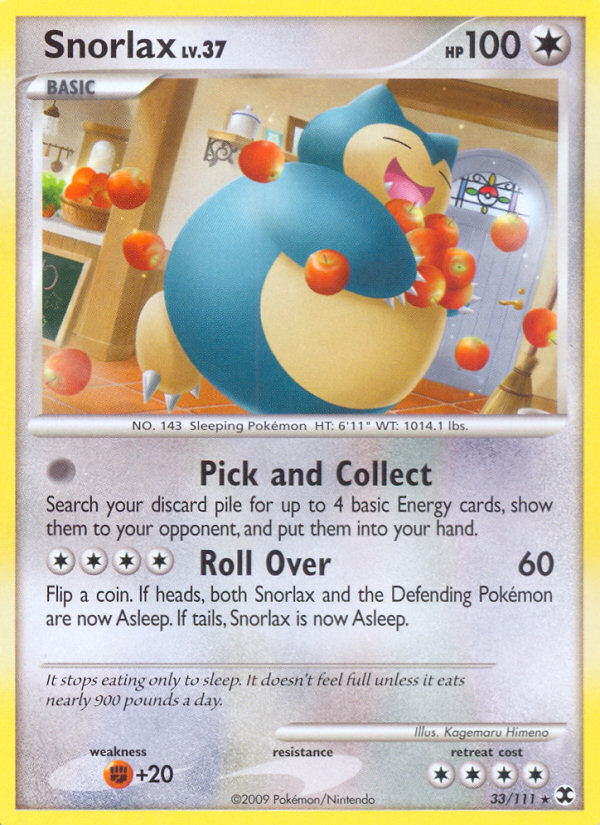 Snorlax (33/111) - Rising Rivals Pokémon Card