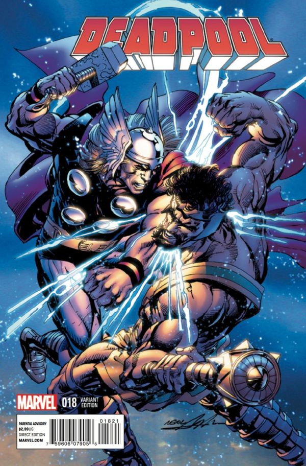 Deadpool #18 (Thor Battle Var)