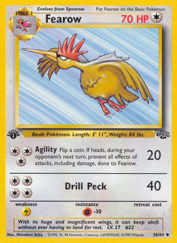 Fearow (36/64) - Jungle (1st Edition) Pokémon Card