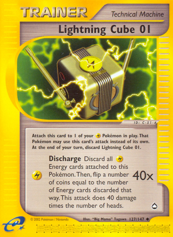 Lightning Cube 01 (Trainer) (127/147) - Aquapolis Pokémon Card