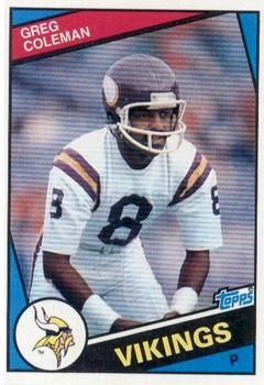 Greg Coleman 1984 Topps #290 Sports Card