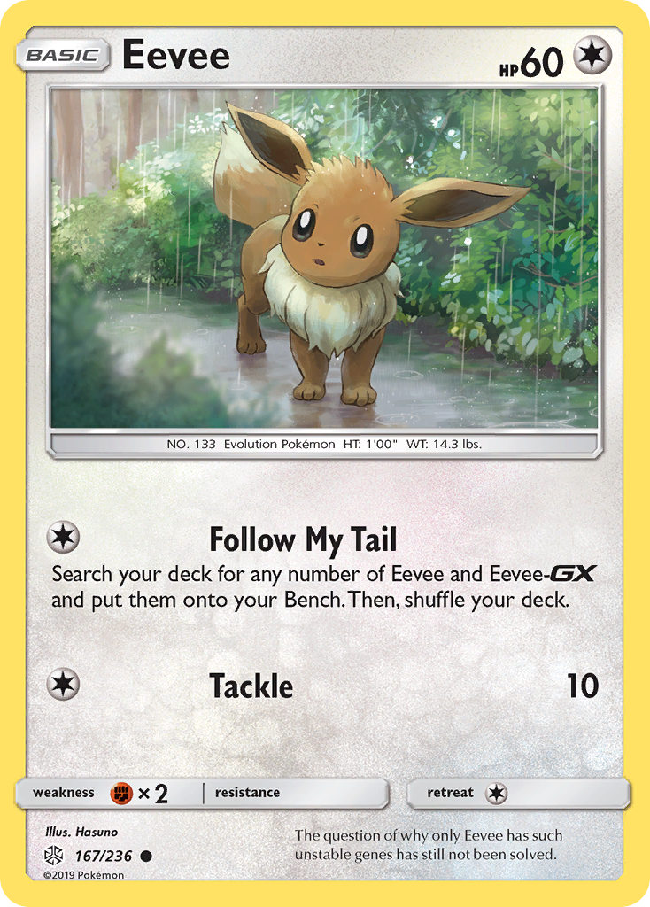 Eevee (167/236) - Cosmic Eclipse Pokémon Card