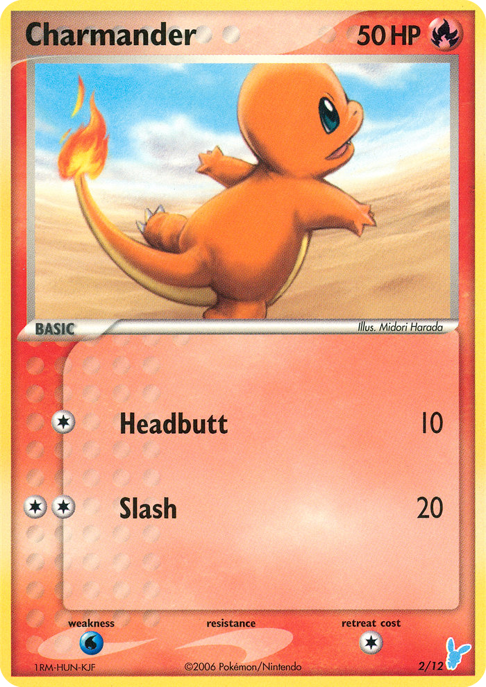 Charmander (2/12) - EX Trainer Kit 2 Minun Pokémon Card