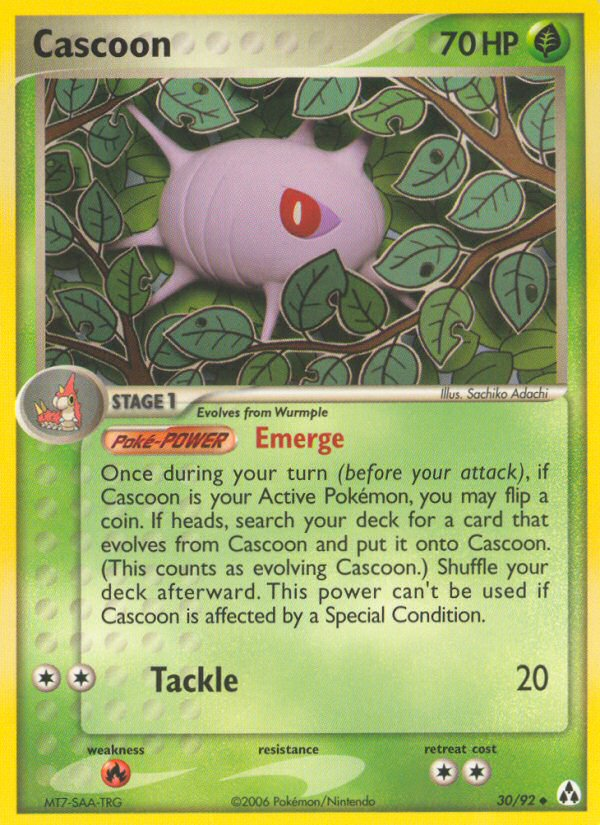 Cascoon (30/92) - Legend Maker Pokémon Card