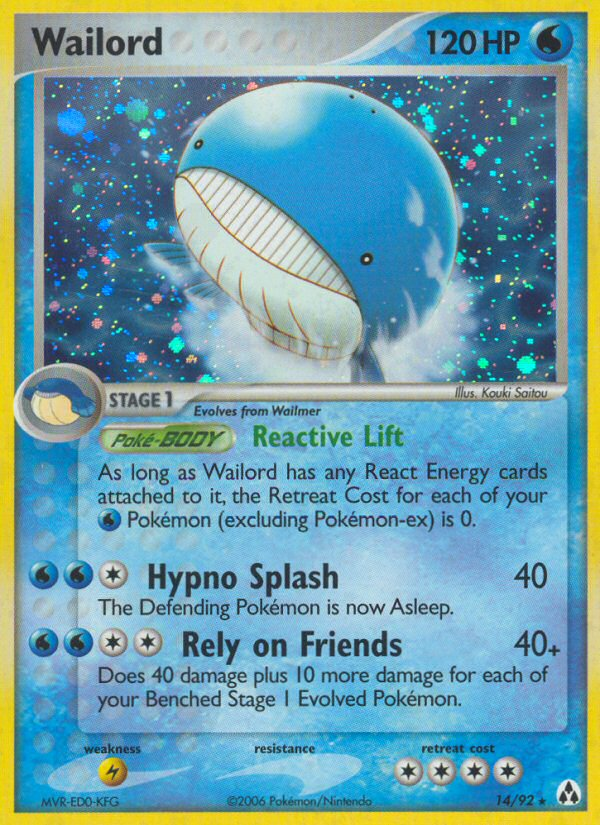 Wailord (14/92) - Legend Maker Pokémon Card