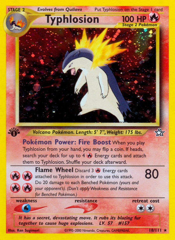 Typhlosion (18/111) - Neo Genesis Pokémon Card