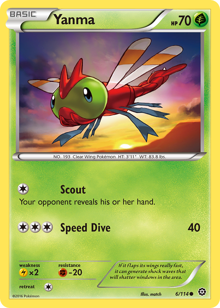 Yanma (6/114) - Steam Siege Pokémon Card