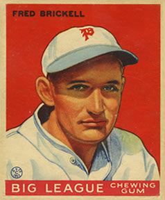 Fred Brickell 1933 Goudey (R319) #38 Sports Card