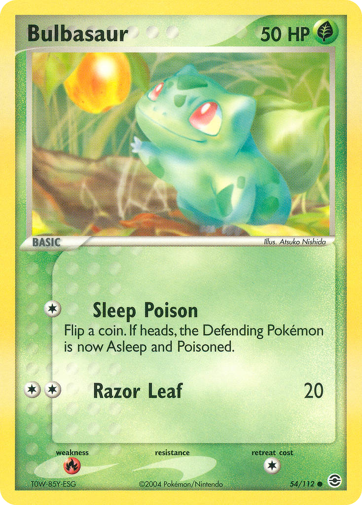 Bulbasaur (54/112) - FireRed & LeafGreen Pokémon Card