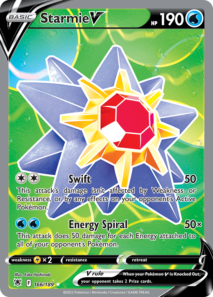 Starmie V (166/189) - Astral Radiance Pokémon Card